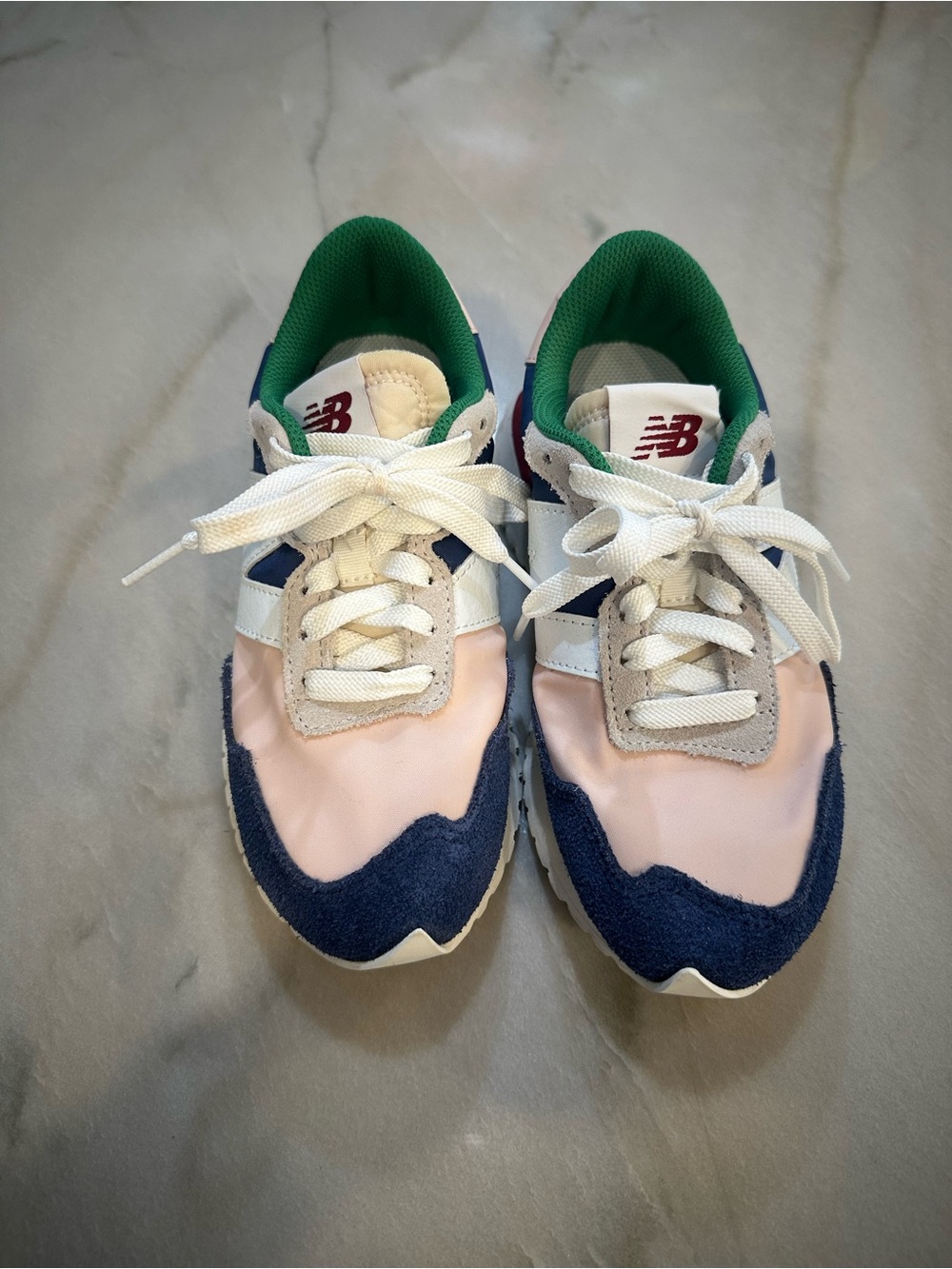 New Balance Pink Navy Green White Women's Sneakers
